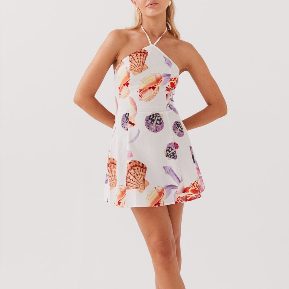 Peppermayo Hamptons Haven Linen Mini dress- seaside bouquet